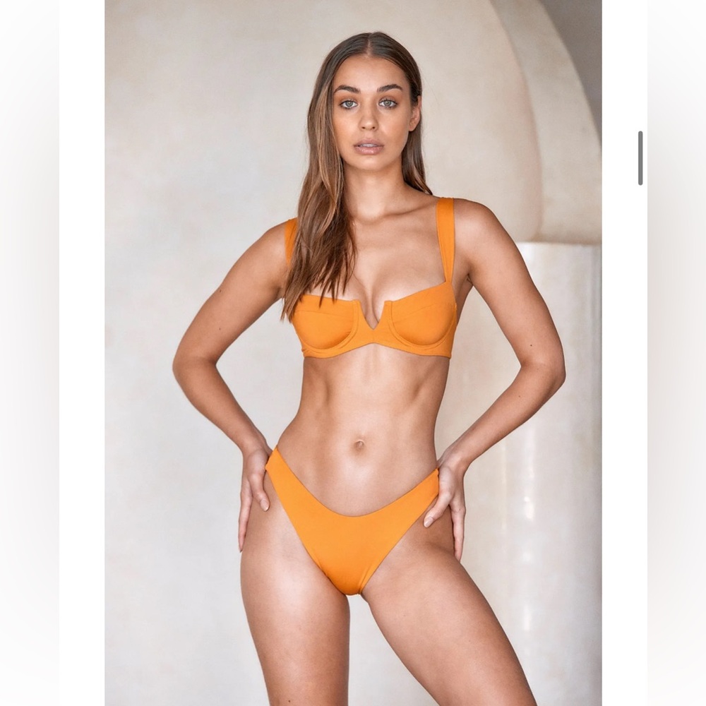 Monday swimwear clovelly bikini top in burnt orange